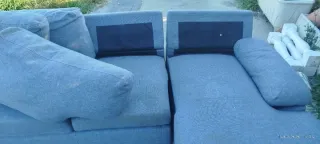 Sofá Chaiselongue Gris Tela