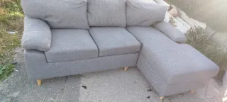 Sofá Chaiselongue Gris Tela