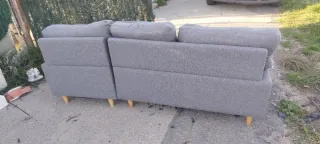 Sofá Chaiselongue Gris Tela