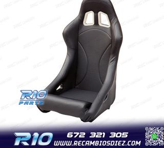 ASIENTO BAQUET UNIVERSAL NEGRO PIEL ESTILO EVO