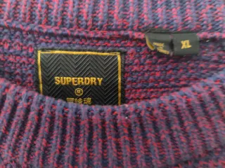 Jersey Superdry Algodón XL azul y rojo
