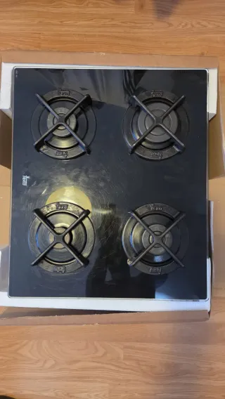 Encimera Gas Teka 4 Fuegos Negra