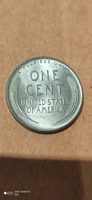 Moneda de 1 Centavo 1943 trigo de acero