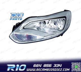 FARO IZQ PARA FORD FOCUS IV 11-14 FONDO CROMO