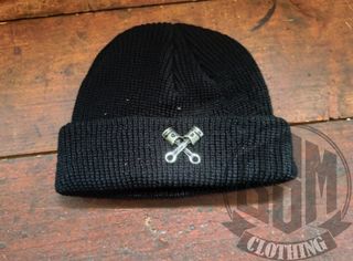Cappellino nero con pistoni argento