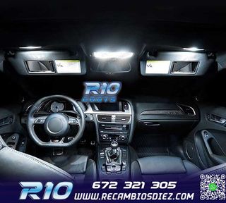 KIT 18 BOMBILLAS LED INTERIOR AUDI A4 S4 B6 B7 2002-2008