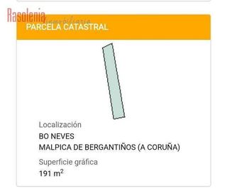Terreno en venta en Malpica de Bergantiños
