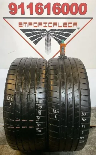 215 40 18 Y BRIDGESTONE RUEDA AL 90% VIDA UTIL