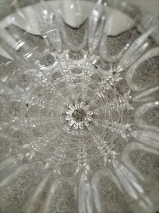 Jarrón de cristal transparente