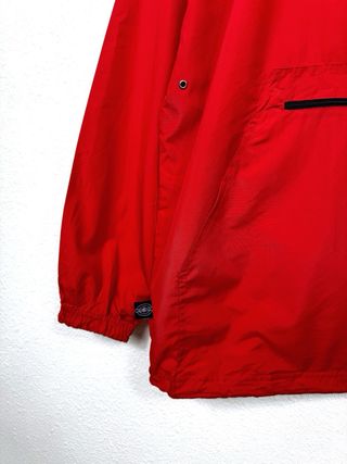 Cortavientos USA Cremallera Retro Oversize Rojo