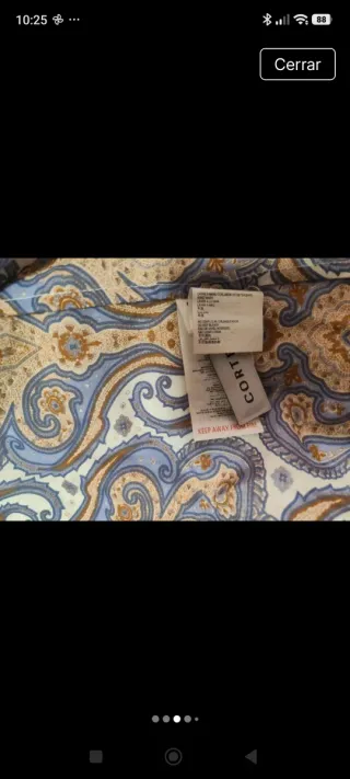 Blusa seda Cortefiel multicolor