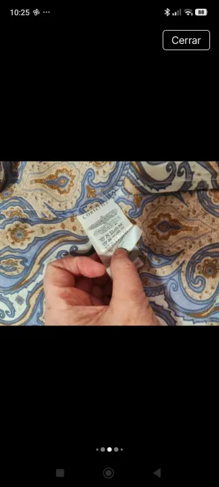 Blusa seda Cortefiel multicolor