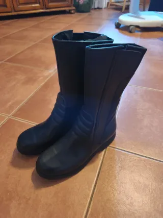 Botas de moto de piel con refuerzo