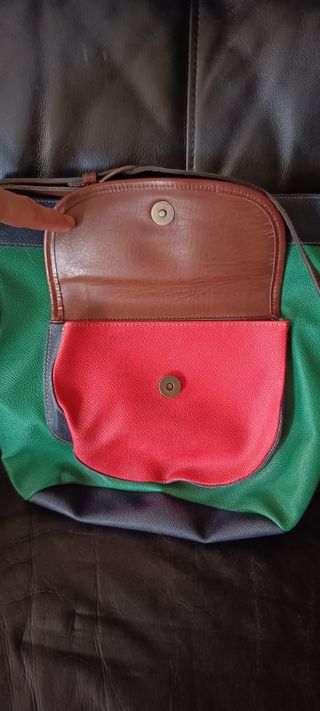 Bolso Vaporetto Piel Tricolor