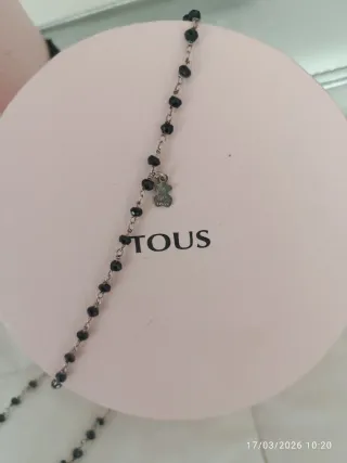 Collar Tous Negro y Plateado