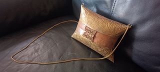 Bolso D'S Damat Dorado y Marrón