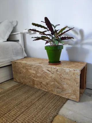 Peana/Mueble de Madera y Yute