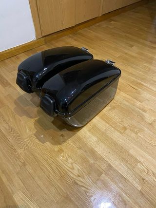 Maletas Laterales Moto Custom Negras