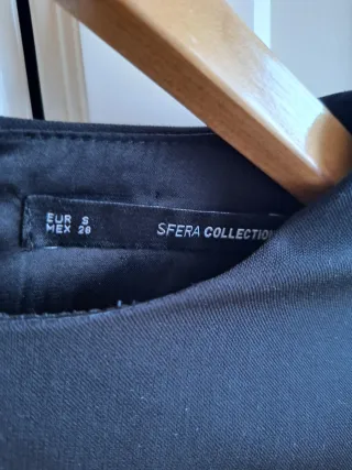 Vestido Sfera Negro Bordado Talla S