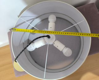 Lámpara Colgante Tela y Metal