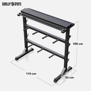 Soporte discos barra halteres Gorilla Sports