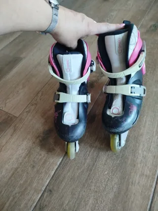 Patines en línea Oxelo rosas y negros