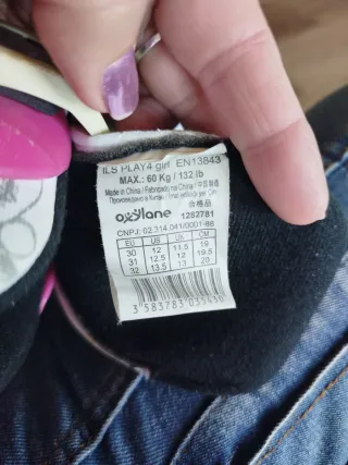 Patines en línea Oxelo rosas y negros