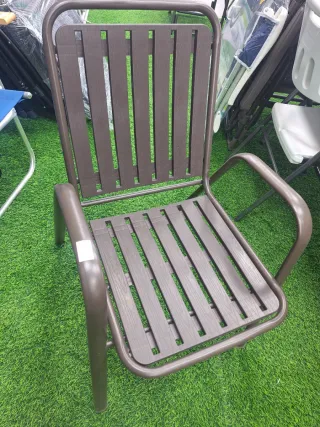 Sillas de exterior marrones (2 unidades)