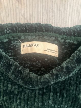 Conjunto 2 jerséis Pull&Bear verde y beige