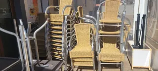 Sillas de terraza apilables 36 unidad