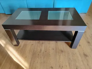 Mesa de centro madera y cristal