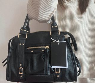 City bag nera con tracolla misura Media