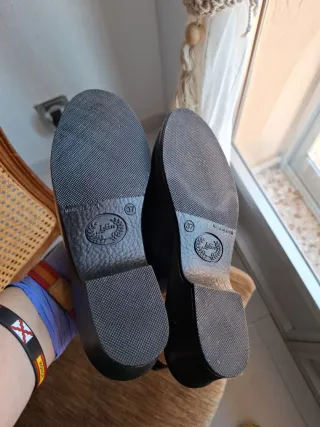 Zapatos Jofemi Piel Negro y Beige