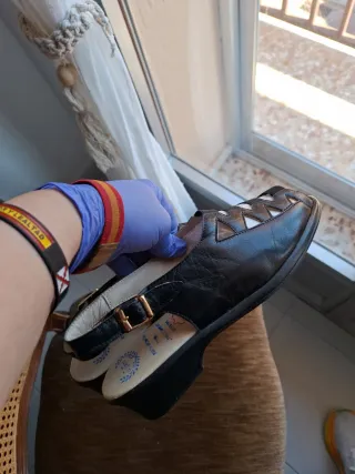 Zapatos Jofemi Piel Negro y Beige