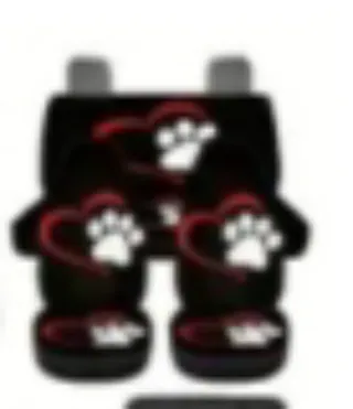 Complementos asientos coche huella corazón