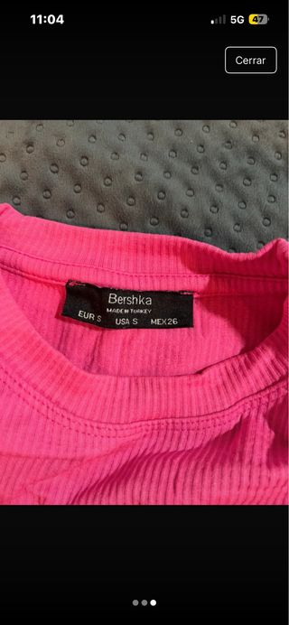 Top Bershka Rosa Corto