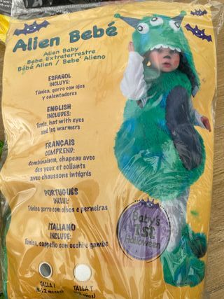 Disfraz Alien Bebé Talla 6-12 Meses