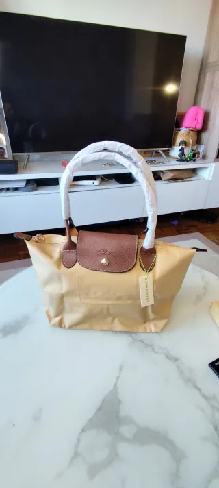 Bolso Longchamp Beige y Marrón