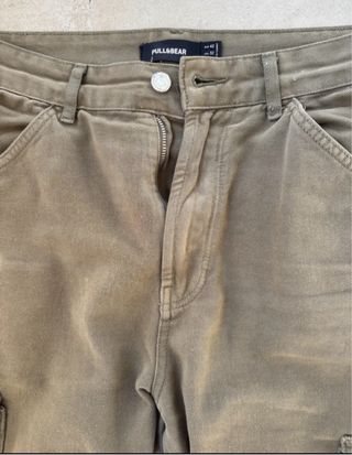 Pantalón cargo recto verde oliva