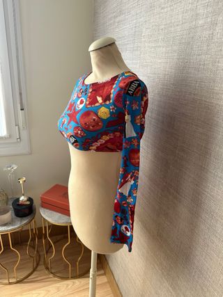 Top Goldie Vava estampado