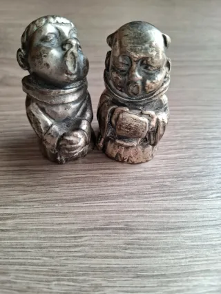 Set 6 statuette peltro argentato