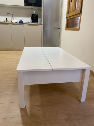 Mesa centro elevable Ikea blanca