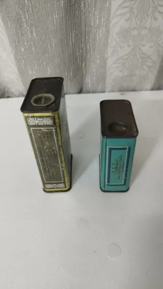 Set 2 Lattine Polvere Sparo 3K e DN Vintage Latta