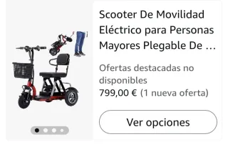 Scooter Movilidad Eléctrico 3 Ruedas
