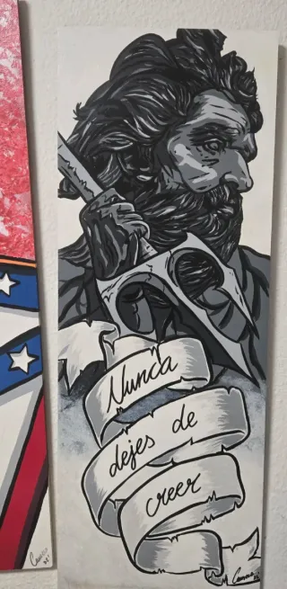 Cuadro Pintado a Mano Nunca Dejes De Creer