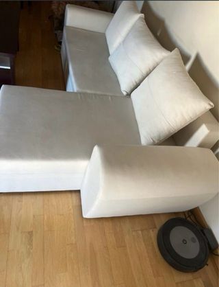 Sofá Cama Chaise Longue Beige