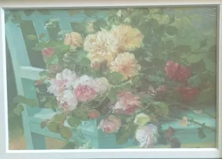 Coppia Quadri Fiori Acrilico 13x18