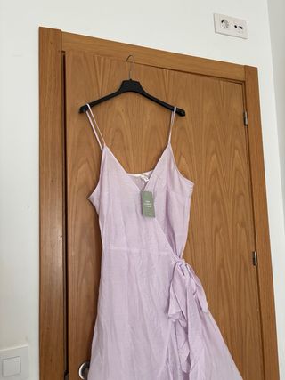 Vestido H&M Lila Talla M Nuevo con Etiqueta