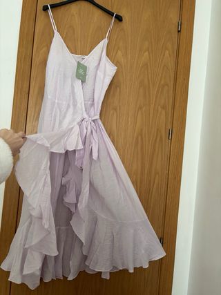 Vestido H&M Lila Talla M Nuevo con Etiqueta