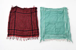 Keffiyeh Palestino 2x Rojo/Negro y Verde/Blanco